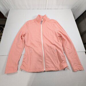 Talbots T By Talbots Women's Medium Peach Full Zip Light Jacket with UPF 50
